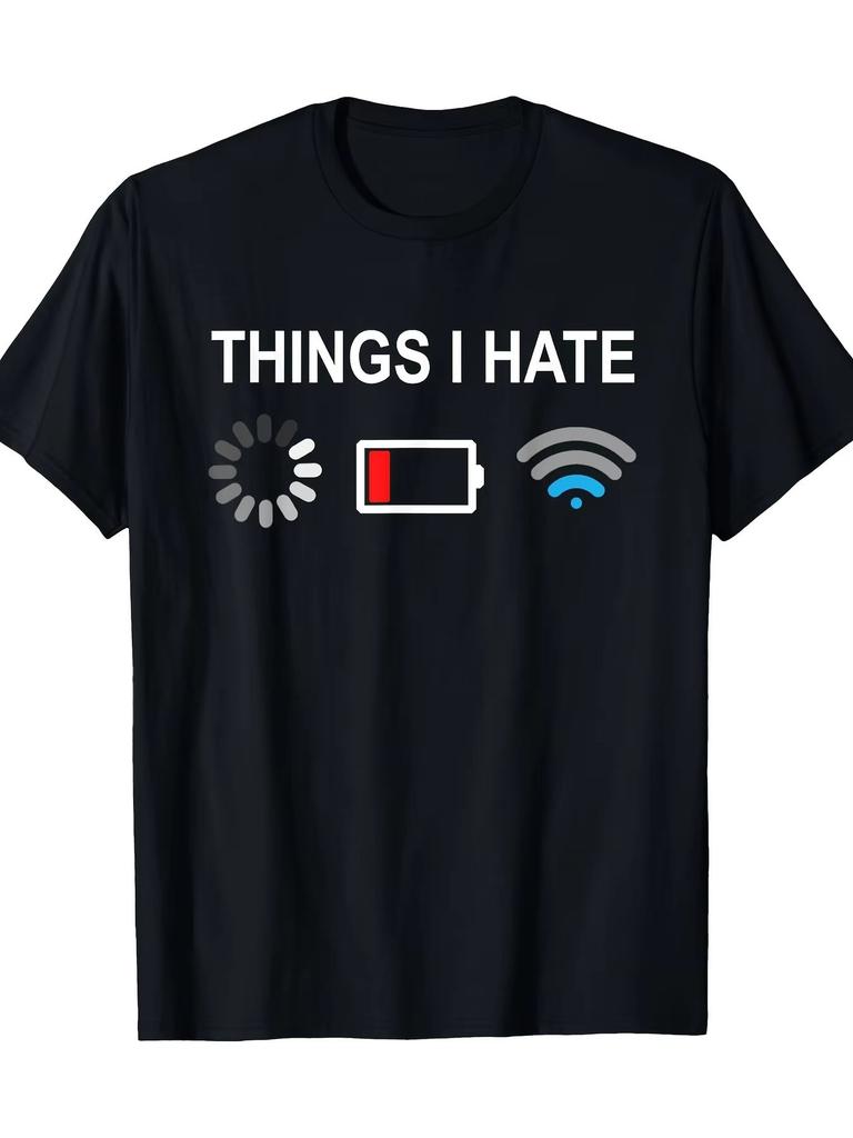Womens Tshirt Things I Hate Funny Print Women Tshirt Harajuku Casual Round Neck Short Sleeve Casual Tops Clothing