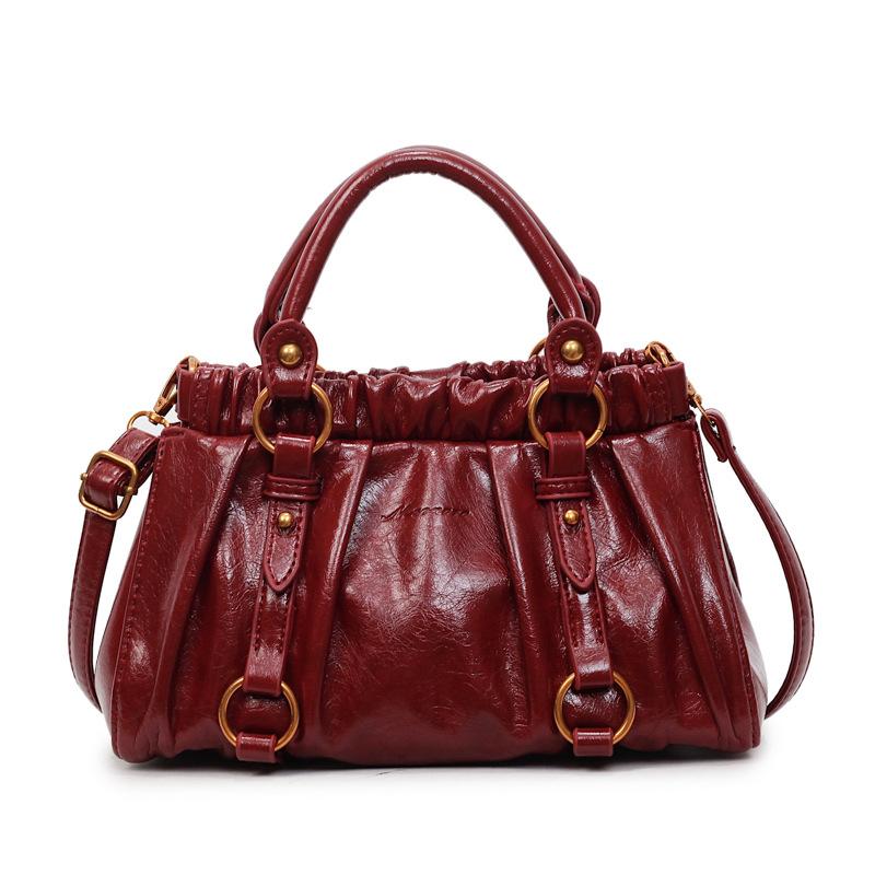 Folded Handbag Bag Women's New Retro Underarm Cloud Bag Dumpling Bag High-end Portable Shoulder Bag