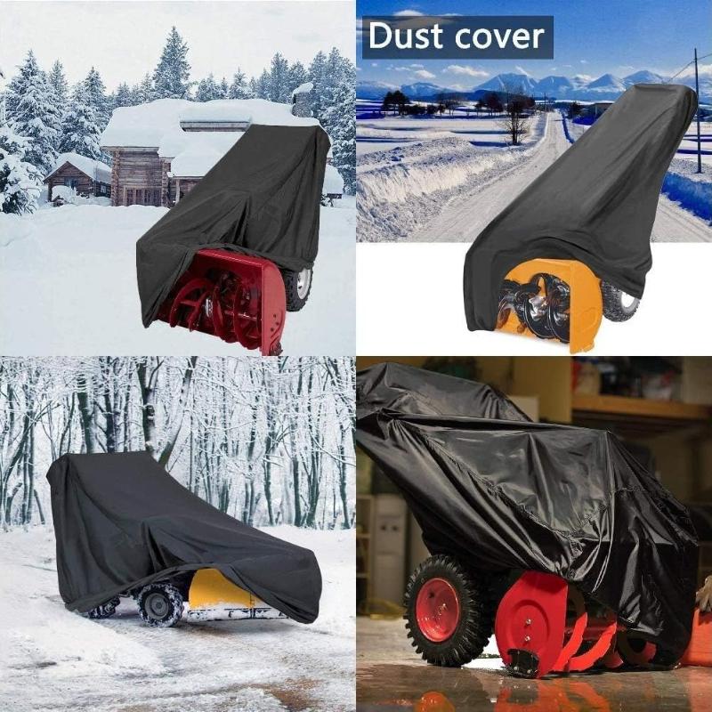 Snow Thrower Cover Waterproof Dustproof Snow Blower Covers for Most Electric Two-Stage Snow Throwers (L: 60.24x33.07x45.28in/ 153x84x115cm)