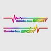 2pcs PVC Car Window Decoration Stickers Badge Accessories For Mercedes Benz C E S Class W204 W205 W203 W211 W212 W213 W201 W210
