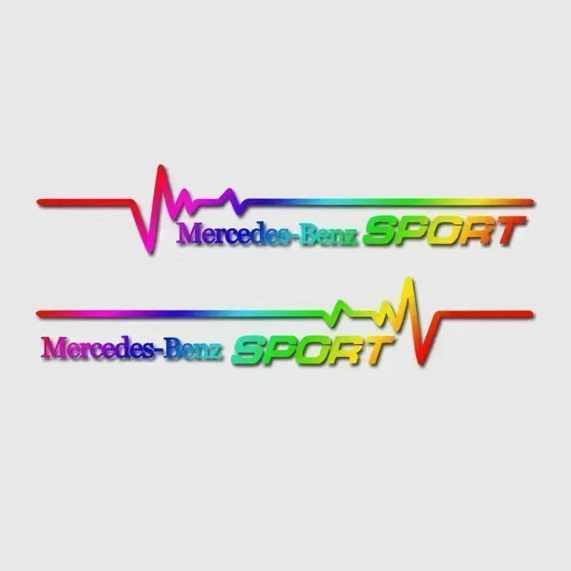 2pcs PVC Car Window Decoration Stickers Badge Accessories For Mercedes Benz C E S Class W204 W205 W203 W211 W212 W213 W201 W210