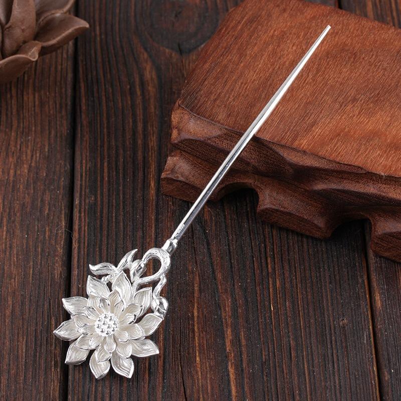 Creative Sunflower Style Tiara   Vintage Exquisite Design Fresh Lotus Flower Hairpin Up-do Jewelry Hair Accessories