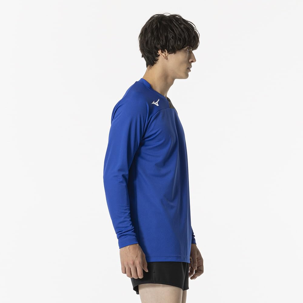 Volleyball Game Shirt, Long Sleeve, Graphic Print, Unisex, Adult, Surf Blue/Black, Size M, V2MAB121