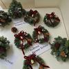 11cm Mini Holiday Christmas Hanging Wreath With Bell Cinnamon Berries Pinecones DIY Decoration For Door Wall Window Ornament