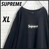 [USED] Rare XL Supreme Box Logo Long Sleeve T-Shirt (Black) Worn by BTS Jungkook
