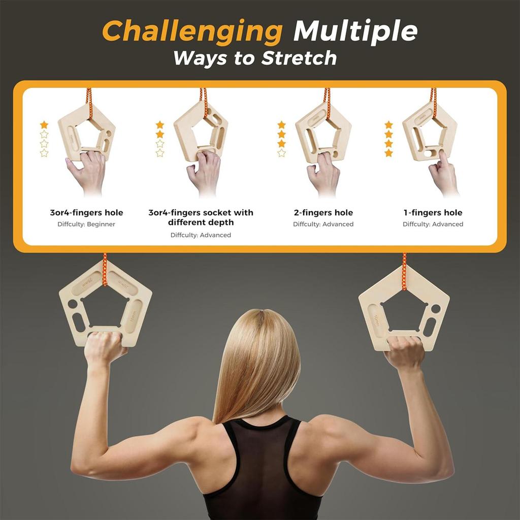 1pc Rock Climbing Finger Strengthener Board Pull-Up Board Hangboard Trainer Portable Grip Forearm Strengthener Practice Tool