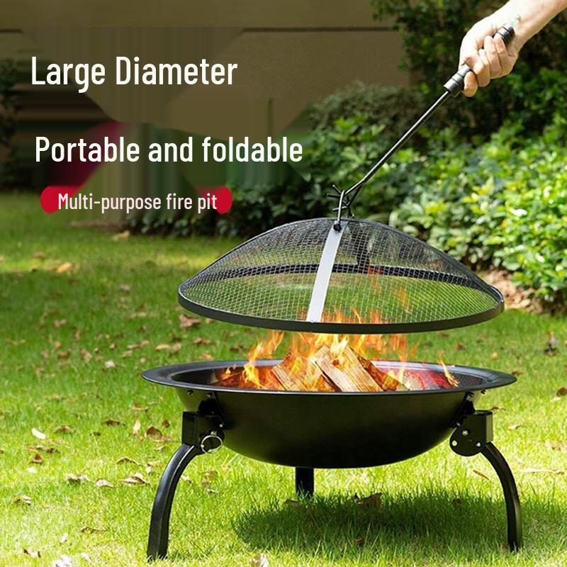 Bo Chen Портативная складная походная костровая яма с решеткой для барбекю