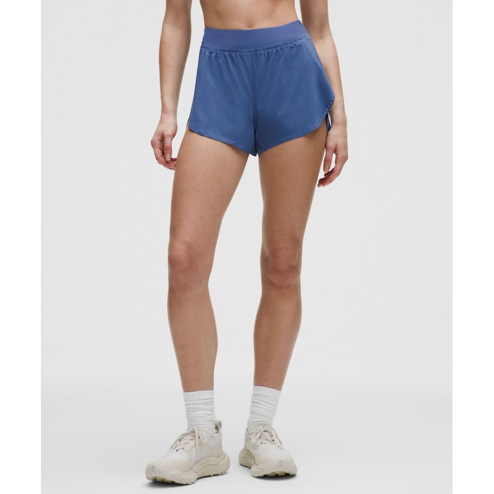 Lululemon Fast And Free High Rise Classic Fit Split Short 3  Brilliant Blue