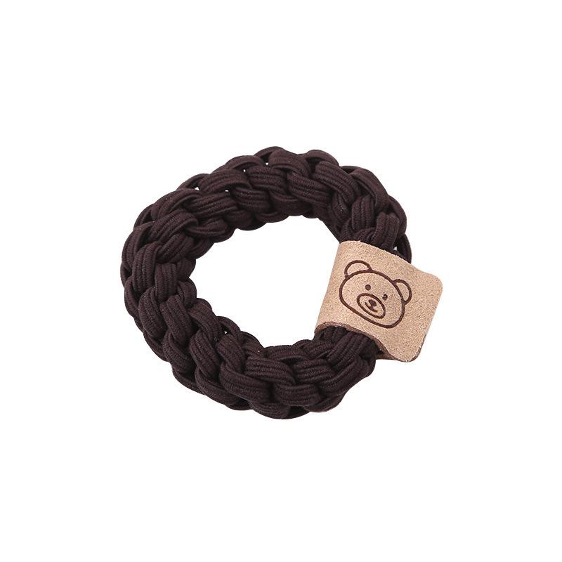 Korean Style Bear Elastic Thick Rubber Hair Tie for High Ponytails