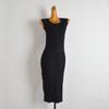 Sample Clothes New Round Neck Sleeveless Bottoming Vest Knitting Dress Women's Summer Silm Slim Looking Mid Length Long Length Bodycon Dress
