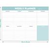 Weekly Planner Notepad - Tear Off Planning Pad with Daily Schedule & Calendar, 52 Sheets, 100gsm Paper, Undated Weekly To Do List Notepad, 10x7 in