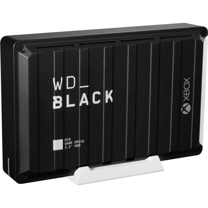 WD_BLACK D10 Game Drive - Disque dur externe Gaming - 12To - Xbox One™ + Abonnement gratuit 1 mois Xbox Game Pass