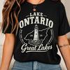 Lake Ontario Shirt, Great Lakes Vintage Tee, Ontario Canada Lighthouse Shirt