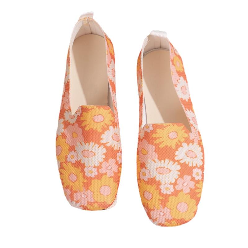 Shoes for Women  Fashion Spring and Autumn Women's Flats Mixed Colors Round Toe Net Cloth Breathable Zapatillas De Mujer