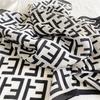 Letter Color Matching Generous Fashion Square Scarf Simulation Silk 71cm Spring and Summer Scarf Sunscreen Headband Small Scarf Scarf
