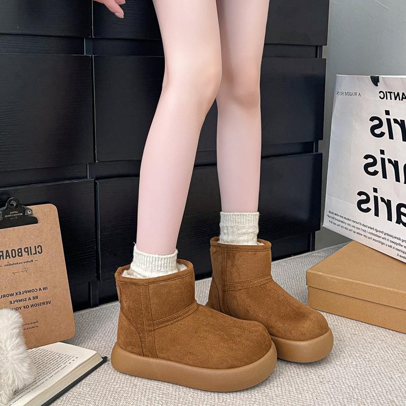 Women's Soft Elastic Winter Warm Winter Cold Padded Snow Boots Thick-soled Non-slip Wear-resistant Outdoor Casual Sneakers Cotton Boots