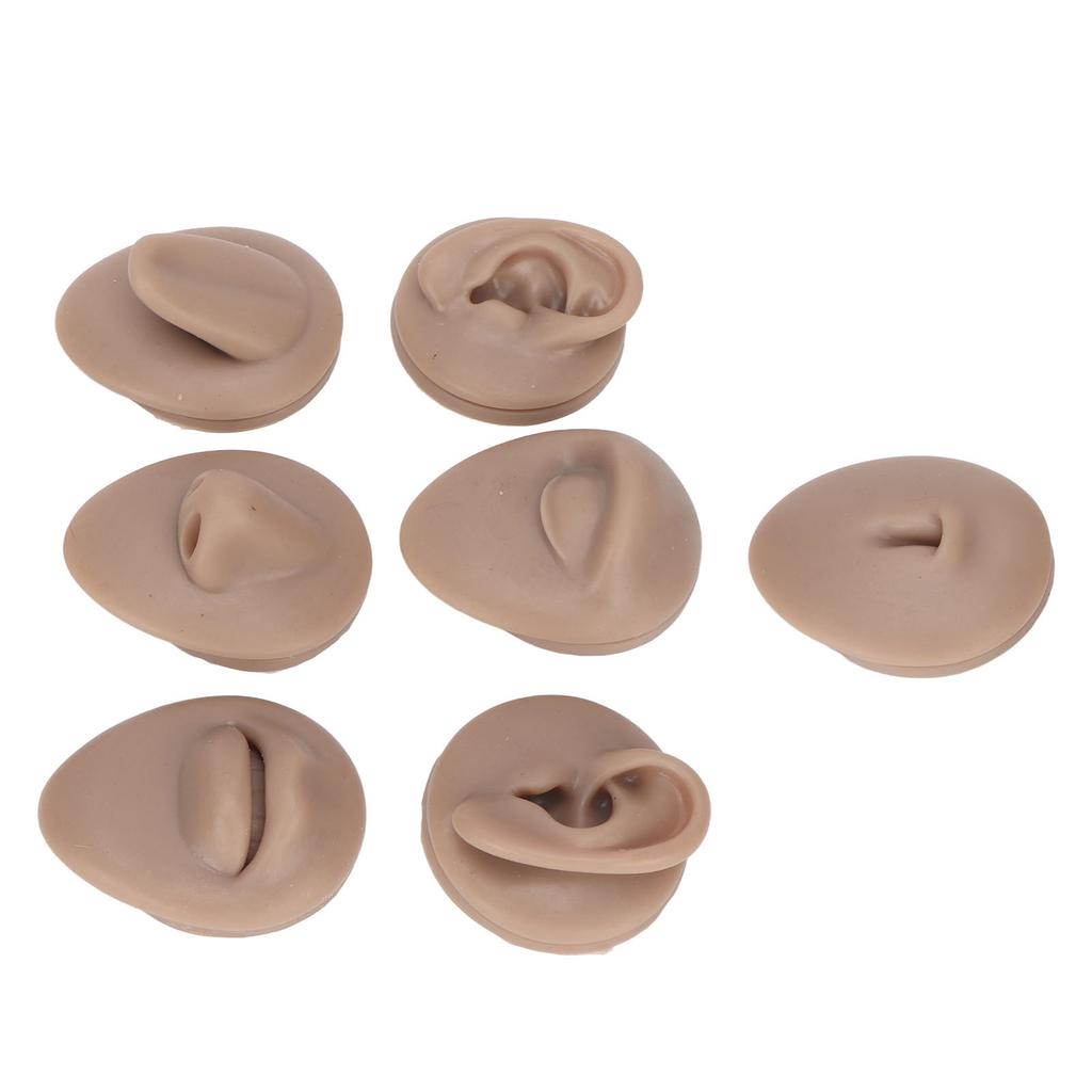 Silicone Body Practice Model Simulation Silicone Ear Eye Nose Mouth Tongue and Belly Button Model for Novice