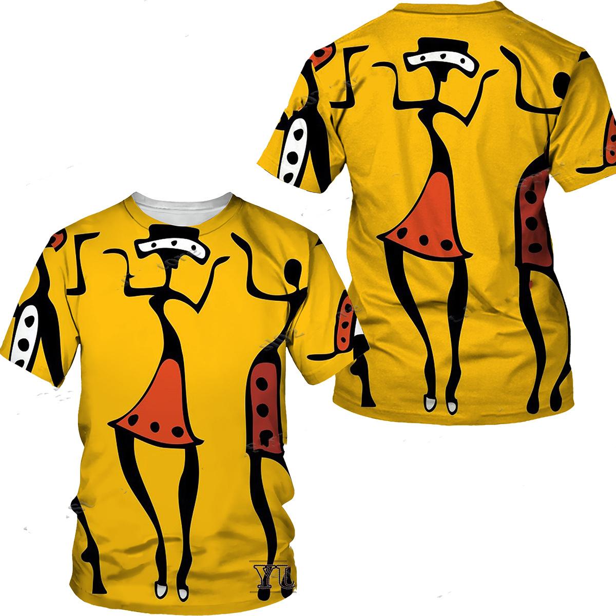 

Футболки унисекс с 3D принтом и графическим принтом в этническом стиле, одежда Дашики, летняя мужская футболка с коротким рукавом, уличная модная одежда для мужчин 6XL