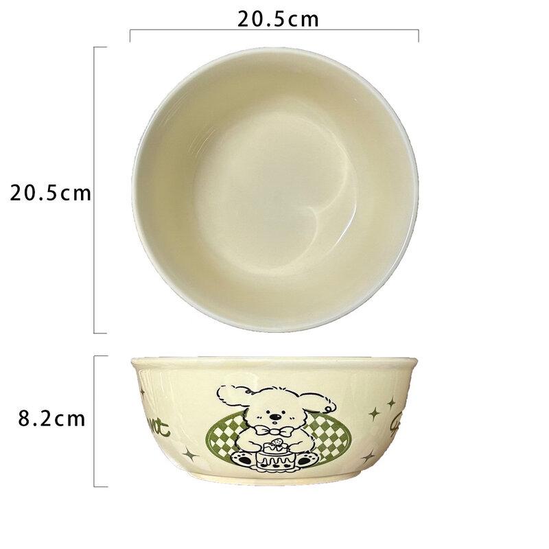 

Abay Cartoon Dog 8-inch Enamel Soup Bowl Set (Set of 3)