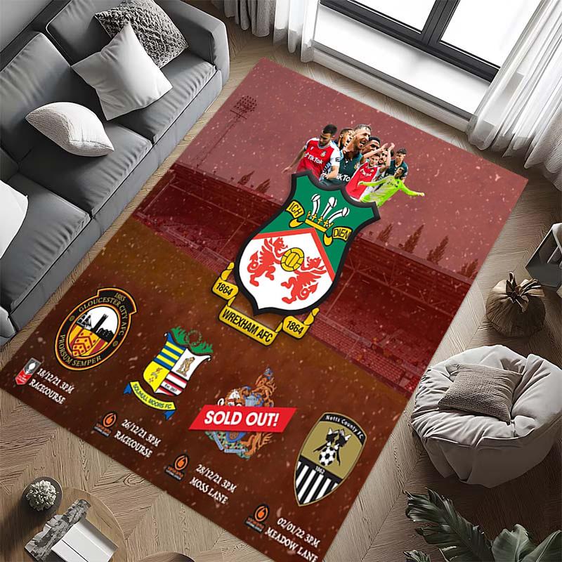 Whexham AFC Match Day Highlights carpet floor mats Living room and bedroom mats Art Dormitory decoration Office chair cushion