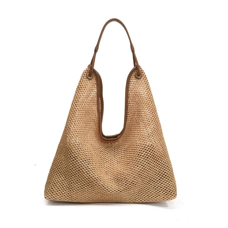 Large Capacity Handbag New Fashion Versatile Shoulder Bag Vacation Underarm Bag Woven Tote Bag