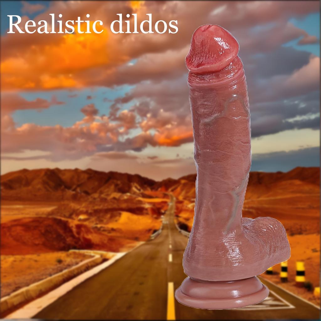 Weicher, realistischer Dildo mit Saugnapf – Anal- und Vaginalspielzeug aus Silikon für Frauen, Männer und Anfänger, G-Punkt-Spaß für das Vergnügen von Erwachsenen