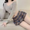 Night Dream Lotus Temptation Plaid JK Mini Skirt & Low Neckline Sweater Set