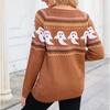 Women's European and American Retro Polka Dot Halloween Sweater - Autumn/Winter Long Sleeve Knitwear