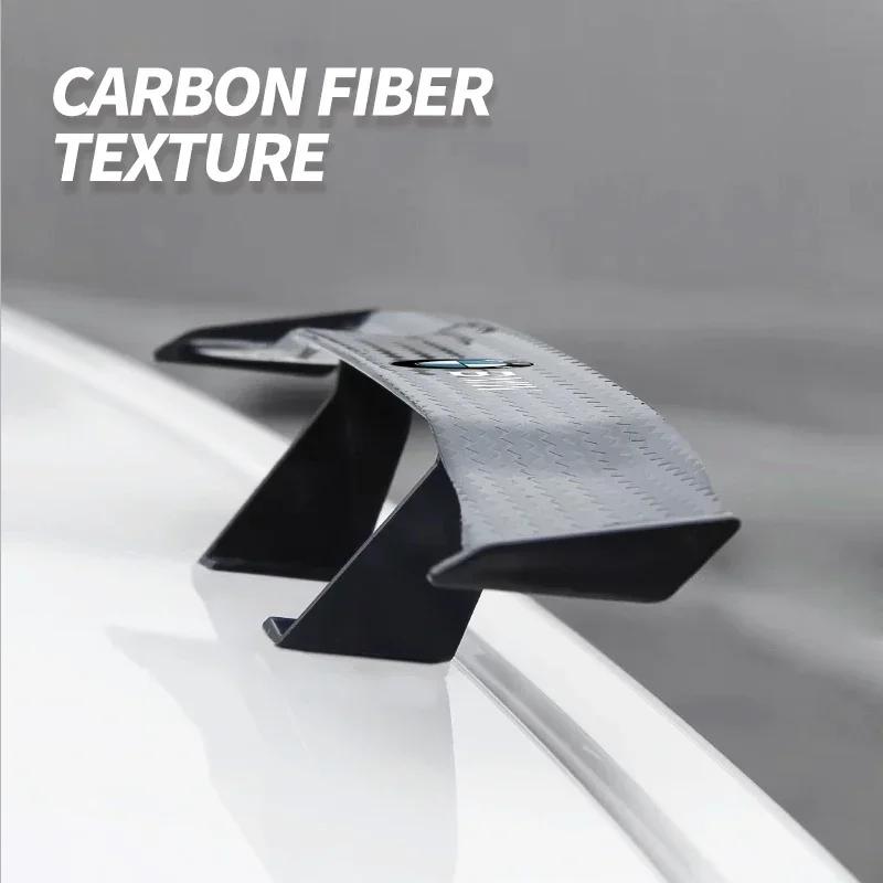 1pcs Carbon Fiber Car Mini Racing Rear Small Wing Spoiler For BMW X3 X5 M5 M3 E46 E90 E60 F10 E39 F30 E36 G30 E87 E70 E91 E30