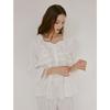 Lunaluz Damen S Baumwolle Quadratischer Ausschnitt Langarm Zweiteiliger Pyjama Angleling