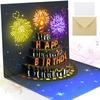 3D Light Music Birthday Card Pop Up Happy Birthday Card Fireworks Birthday Greeting Cards Happy Birthday Party Gift Message Card