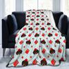 Dachshund Christmas Knitted Blankets Flannel Dogs Animal Super Soft Throw Blankets for Car Sofa Couch Bedroom Quilt
