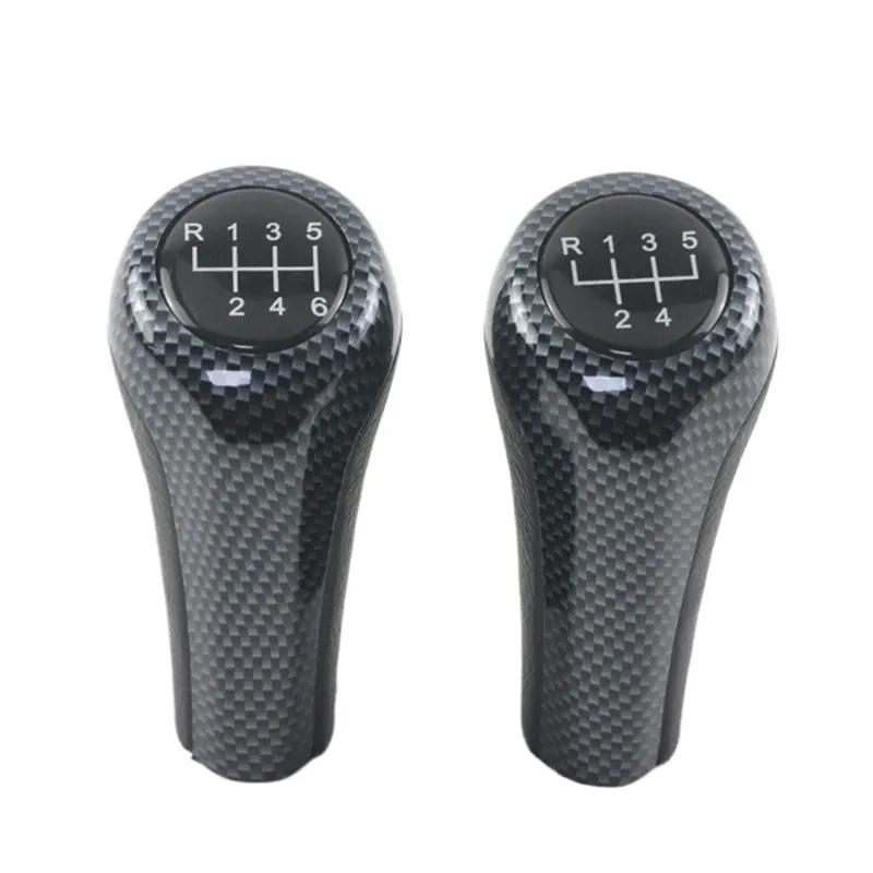 Manetă Schimbător de Viteze Mașină Argintie Aspect Carbon 5/6 Trepte Pentru BMW Seria 1 3 5 6 E46 E53 E60 E61 E63 E81 E82 E83 E84 E87 E90 E91 E92