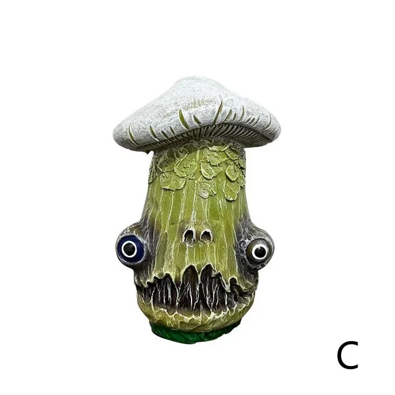 

Творческий Новый Хэллоуин Череп Гриб Скульптура Монстр Смоляные Поделки Смешные Украшения Для Дома Сада Офис Настольные Миниатюры C