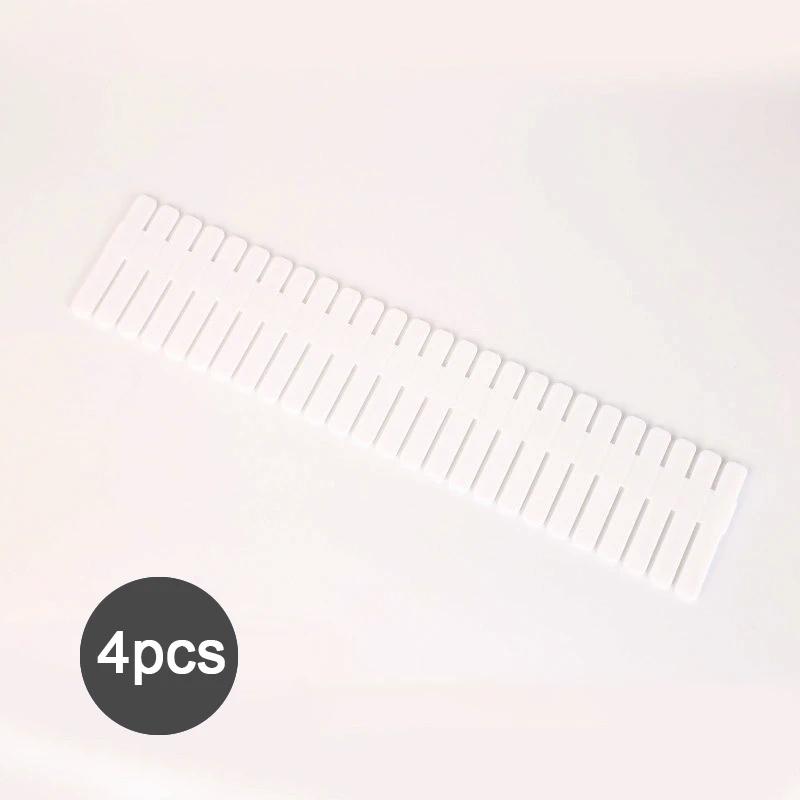 

4-Pack Adjustable Drawer Divider,Expandable Closet Organizer for Sock Underwear,Durable Plastic Drawer Separator for Makeup Tool