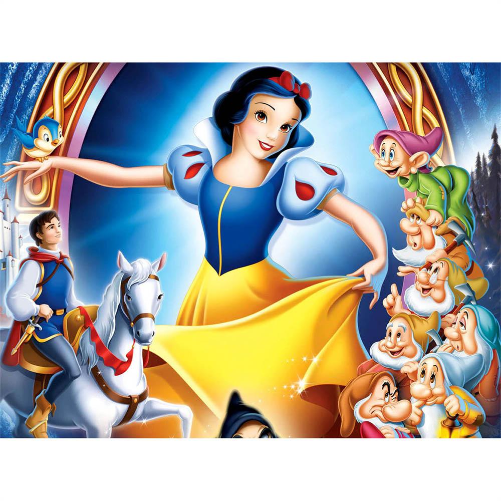 Disney Biancaneve e i Sette Nani Pittura Diamante 5D Piena di Diamanti Fai da Te Pittura Diamante Fatta a Mano Kit Pittura Decorativa Cartone Animato