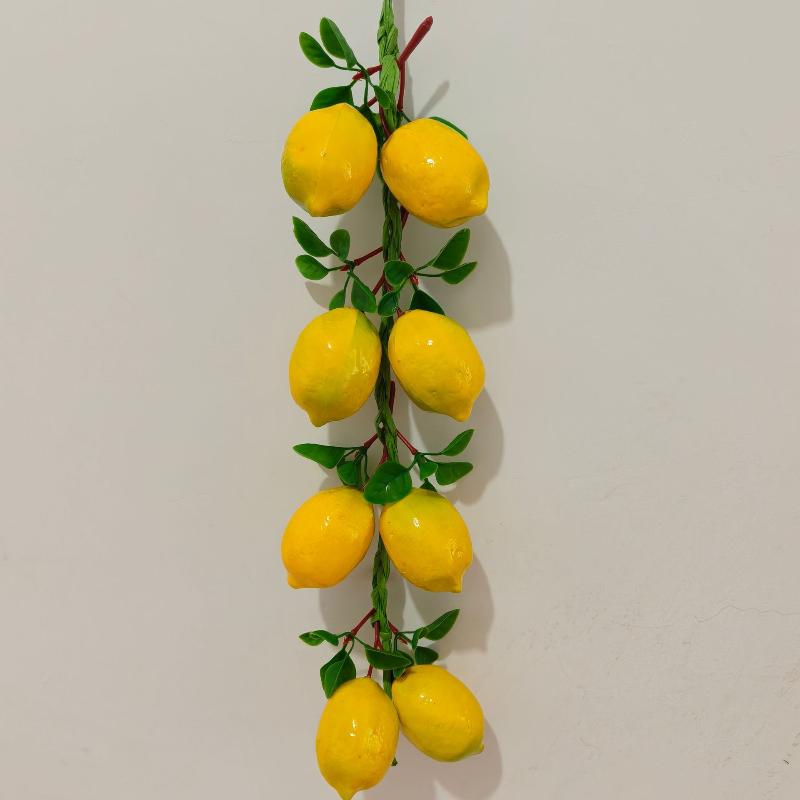Lifelike Artificial Lemon Strings Fake Simulated Fruit Hanging Garlands for Wedding Birthday Party Home Wall Decor