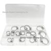 15-Piece 201 Stainless Steel Adjustable Hose Clamps (6-29mm)