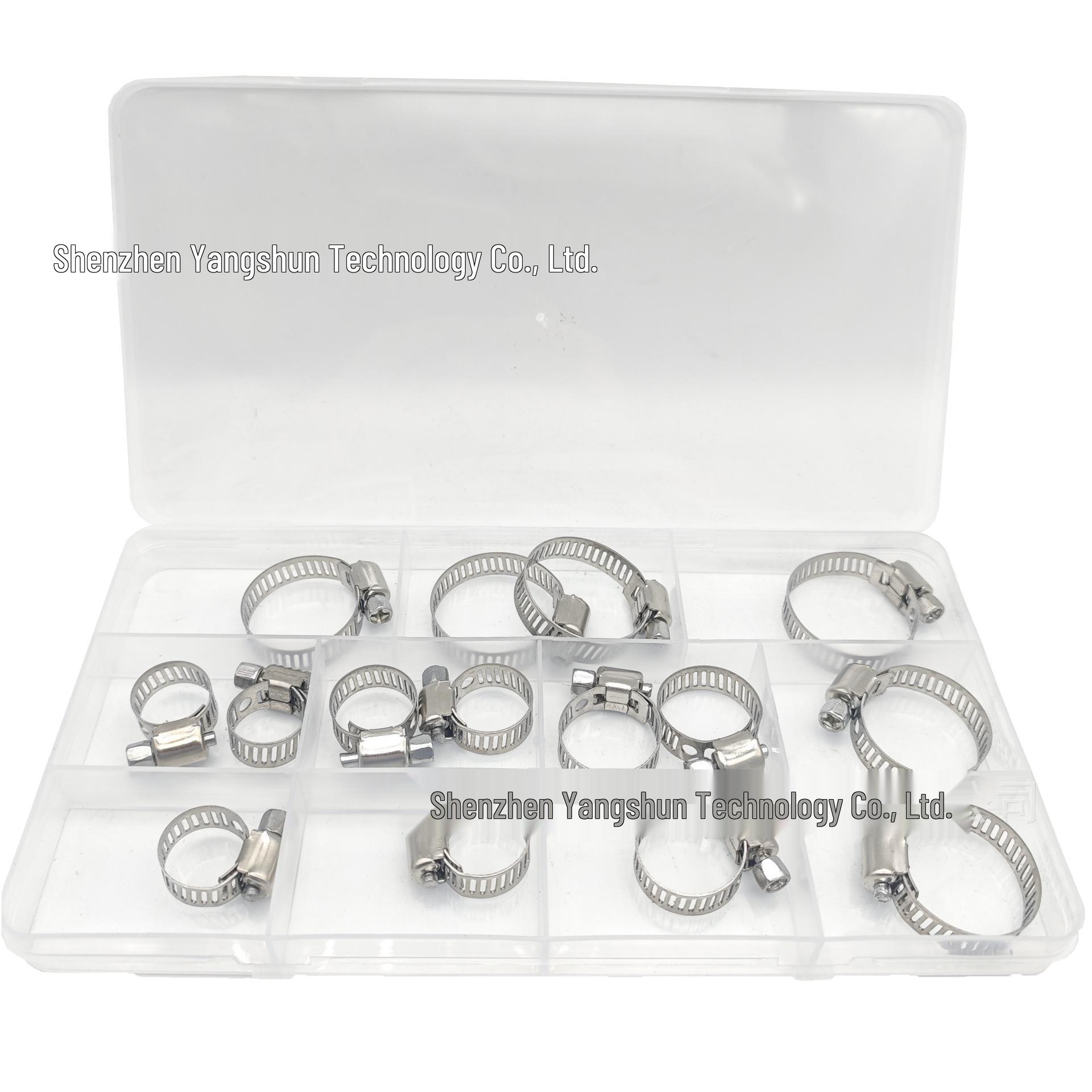 15-Piece 201 Stainless Steel Adjustable Hose Clamps (6-29mm)