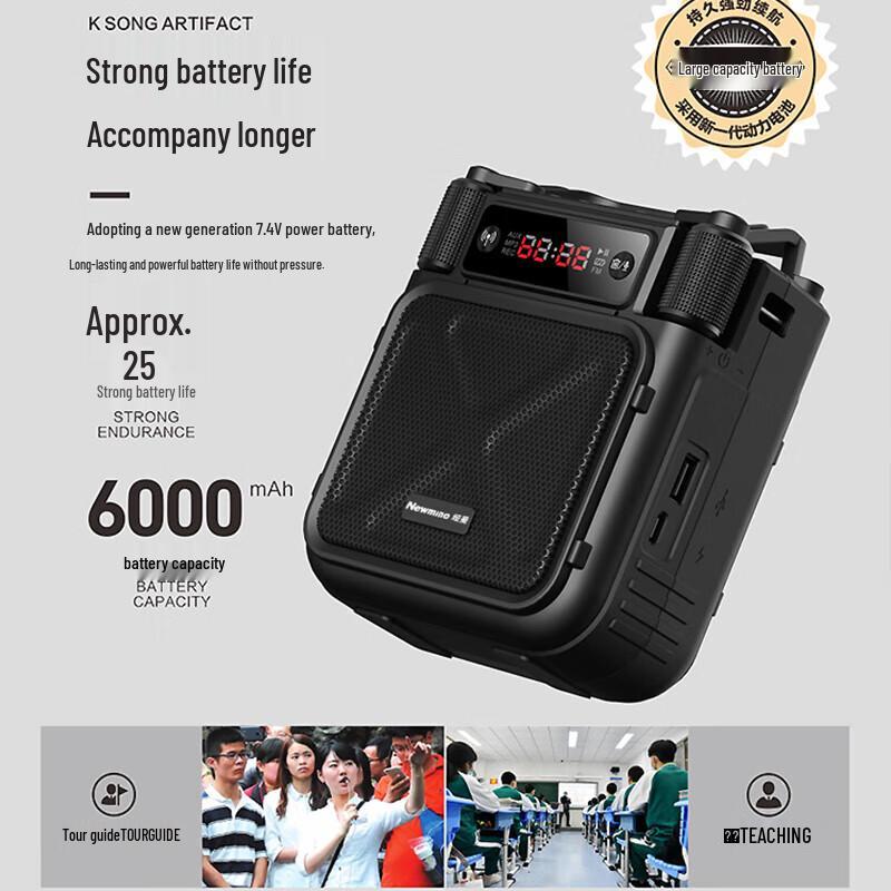 Newmine MS19 Bluetooth Portable Voice Amplifier with Dual Microphones