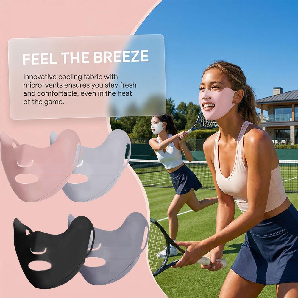 Maschera Solare per Esterno Traspirante Protezione Angoli Occhi Vestibilità Senza Cuciture Ombreggiatura Viso Protezione UV Maschera da Golf