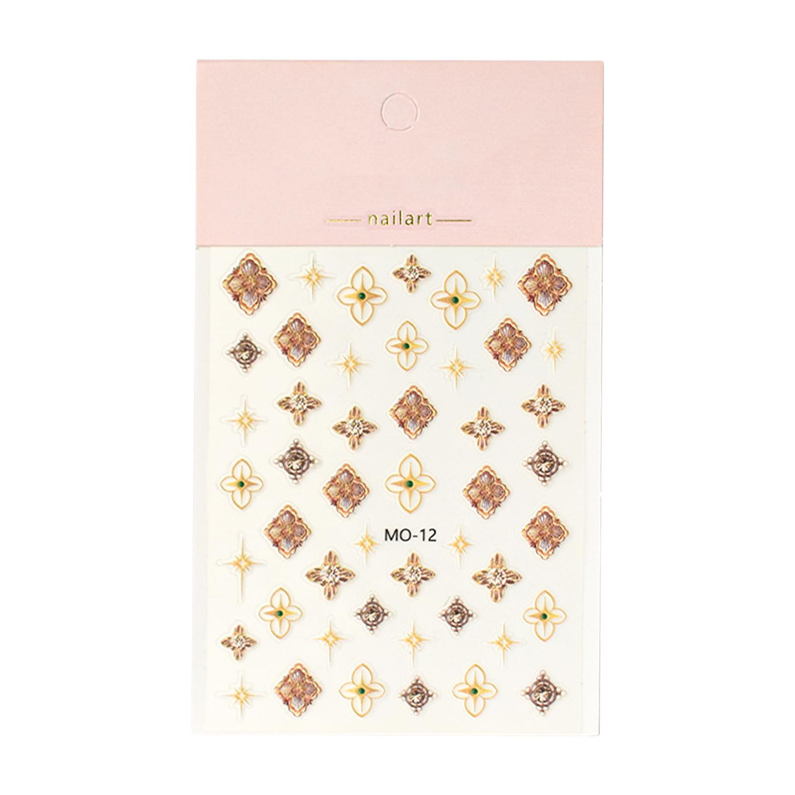 

Bronzing Gold Silver Nail Stickers Heart Nail Art Stickers Self-adhsive Nail Decals False Nail Supplies Nail Art-Decor 1