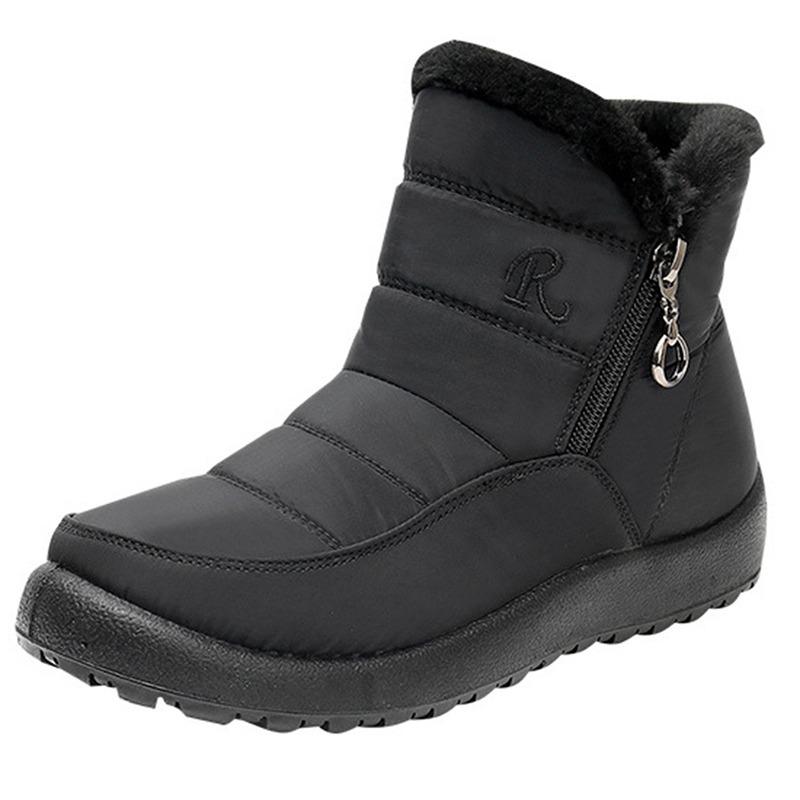 Women's Big Size Winter Warm Snow Boots Artificial Fur Lining Waterproof Ankle Boots Anti-slip Outdoor Shoes Hiking Mountaineering Sports Boots