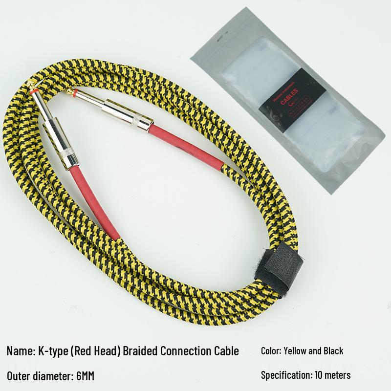Noise Reduction Electric Guitar Cable - 3m, 6m, 10m Options: Bass Series & Effect Pedal Connection