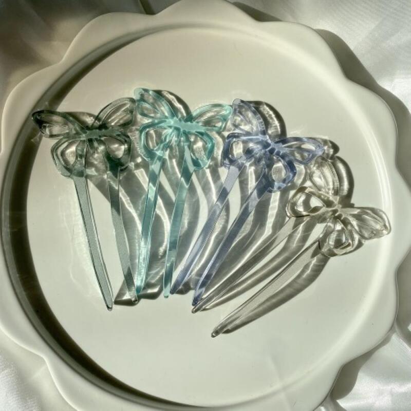 Women's Pastel Transparent Blue Purple Hairpin