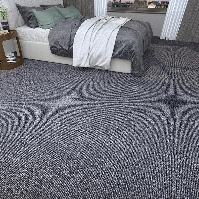 Striped Self-Adhesive Non-Slip Carpet: Full Coverage, Wear-Resistant, Soundproof Floor Mat for Bedroom, Office, or Cement Floors.