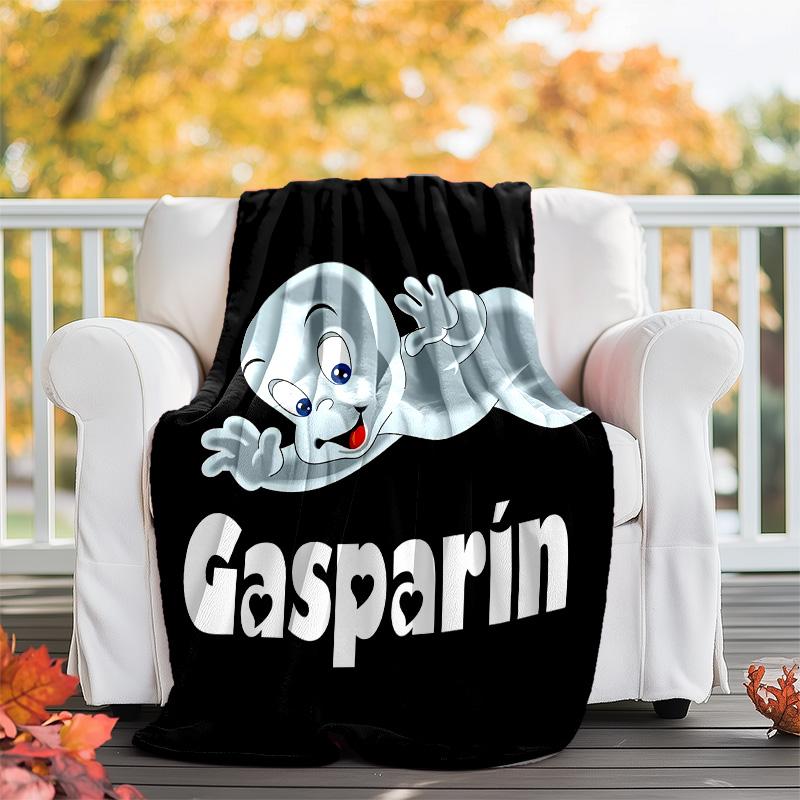 1pc Casper1 Theme Blanket - Digital Print, Polyester, Cozy for All Seasons, Perfect for Outdoor, and Travel