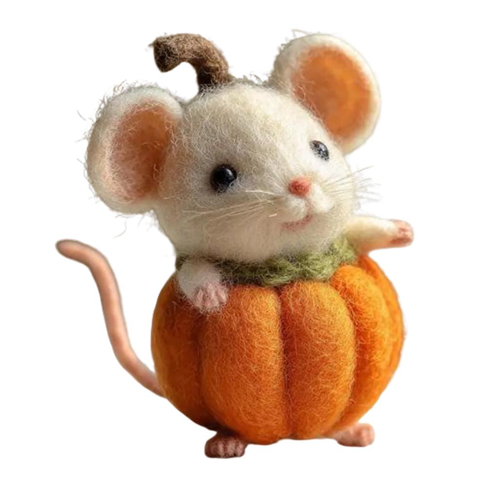 2025 Halloween Urocza Dynia Mysz Filc Gotowy Produkt Rodzinna Atmosfera Świąteczna Dekoracja Wysokiej Jakości Urocze Duchy Prezenty