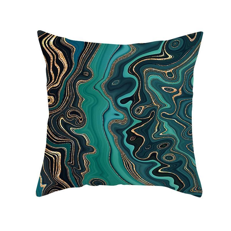 Ink Painting Pillow Case Living Room Home Sofa Bedroom Printed Pillow Case Peach Skin Nordic Cushion