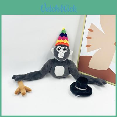 New Gorilla Tag Monke Plush Toy Stuffed Animal Doll With Hat 25cm Tall